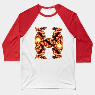 Fractal H Initial Baseball T-Shirt